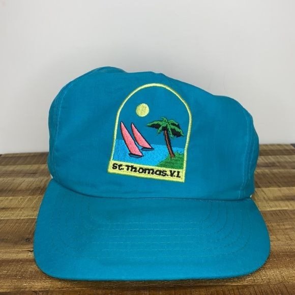 Vintage Teal St. Thomas V.I. SnapBack - Picture 2 of 5
